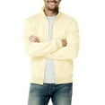 thumbnail image 5 of Coorders George Men Fleece Full Zip Sweatshirt Jackets, Mens and Big Mens Long Sleeve Lightweight Sweatshirt ,Big and Tall Beige,Size S, 5 of 9