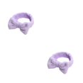 thumbnail image 4 of Sonducket Banda para la cabeza de terciopelo Coral bonito decorativo elegante reemplazo de lazo maquillaje de cara mujeres diadema regalo de Púrpura 2Conjunto, 4 of 6