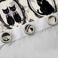 thumbnail image 4 of Manfei Kawaii Bowtie Line Curtains Pack of 2 (42x84 Each),Cute Cartoon Kitten Curtains Blackout,Black Beige Bedroom Curtains For Kids,Breathable Home Decor, 4 of 6