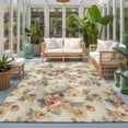 thumbnail image 2 of 3'x5' Area Rugs, White Pink Beige Peony Indoor Outdoor Area Rug for Living Room Bedroom, Farmhouse Vintage Floral Botanical Washable Bathroom Rugs Kitchen Floor Carpet Mats Home Decor Aesthetic, 2 of 8
