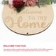 thumbnail image 4 of Cartel De Bienvenida Corona Colgador De Puerta Delantera Flor Artificial Tablero De Madera Campana De Metal Delicado Fácil Instalación Estilo De Campo Redondo Cartel Colgante Al Aire Libre Decoración Speravity HA027233-03, 4 of 6