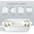 thumbnail image 4 of QLANS Casserole Dishes for Oven, Ceramic Baking Dishes Set of 3, Baking Pan Casserole Dish Set, Rectangular Lasagna Pan Deep with Handles for Baking, White (14.5''/11''/8.2''),Set of 3, 4 of 5