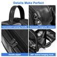 thumbnail image 6 of Toiletry Bag for Men Water-resistant Large Travel Shaving Grooming Dopp Kit Bathroom Organizer PU Leather Portable Cosmetic Storage Bag Black, 6 of 10