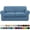 Denim Blue, variant on KALAKALA Textured Grid Stretch Sofa Cover Couch Slipcover with Separate Cushion Cover (Gray, Armchair)