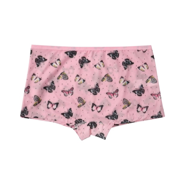Niñas Pequeñas Ropa Interior Impresa Cuatro Esquinas Comodidad Pantalones Cortos, Pantalones de Algodón Suaves Transpirables para Niños Pequeños Y Niños de Uso Diario