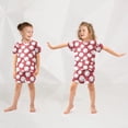 thumbnail image 5 of Baseball Exercise Red Pattern Summer Pajama Set Soft Cotton Short Sleeve Sleepwear 2PCS Pajama Sets Breathable Lounge Set Size 12Y, 5 of 7