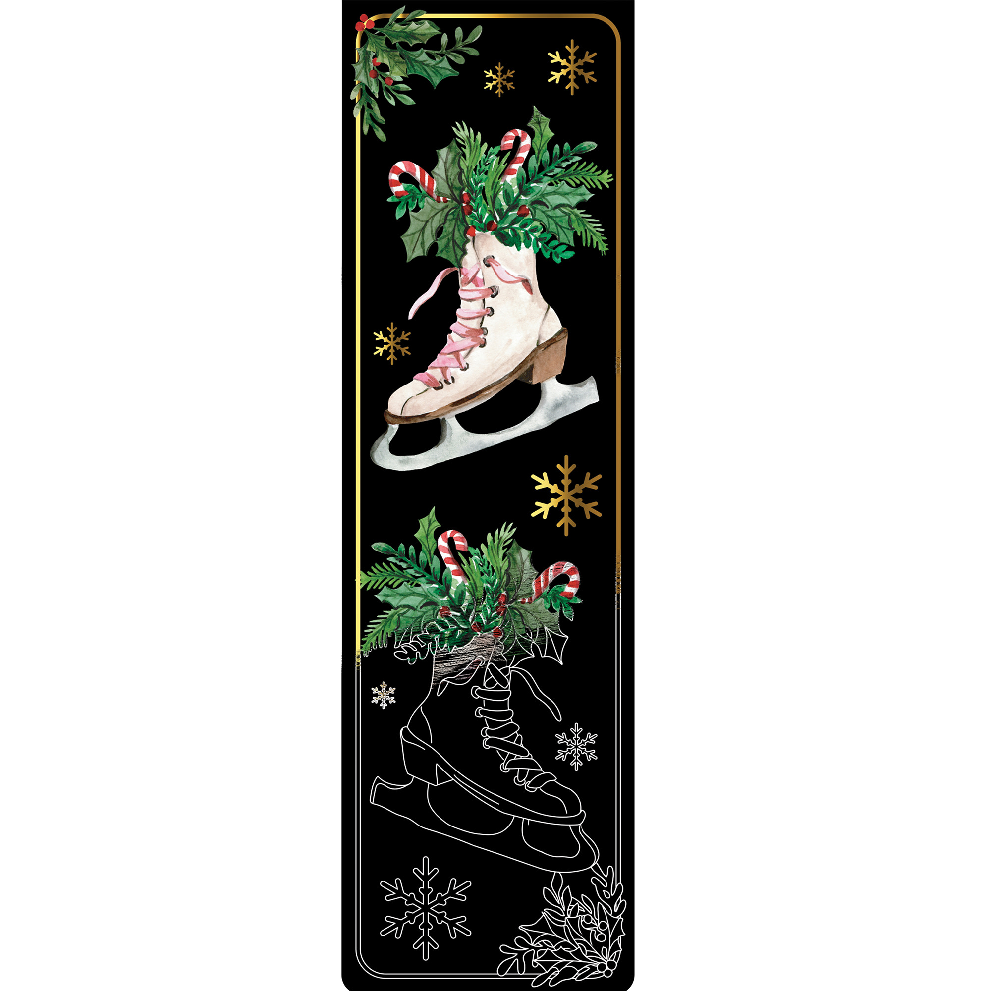 Brea Reese: Scratch Art Bookmark Kit - Ornaments - 10 Holiday-Themed Bookmarks, Wooden Stylus, Metallic Accents, Guided Art, DIY Christmas Adult Craft