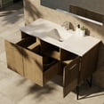 thumbnail image 4 of Lancy 48 in W Rustic Acacia Bath Vanity, Cultured Marble Top and Gun Metal Faucet Set, 4 of 10