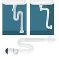 thumbnail image 2 of RUISINERY Bathroom Washbasin Drain Pipe Anticlogging Sink Strainer Stretchable Deodorants Pipelines Sink Hose Plumbing Enduring, 2 of 7
