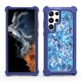 thumbnail image 2 of For Samsung Galaxy S22 Plus Twinkle Liquid Glitter 3in1 Hybrid Case Cover - Blue, 2 of 3