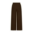 thumbnail image 4 of Wide Leg Pants Womens Casual Solid Pants Comfortable Elastic High Waist Wide Leg Casual Length Pants Womens Wide Leg Pants, 4 of 6
