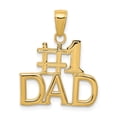 thumbnail image 1 of 14k Yellow Gold Best Dad Necklace Charm Pendant Father   For Dad Mens  For Him, 1 of 6