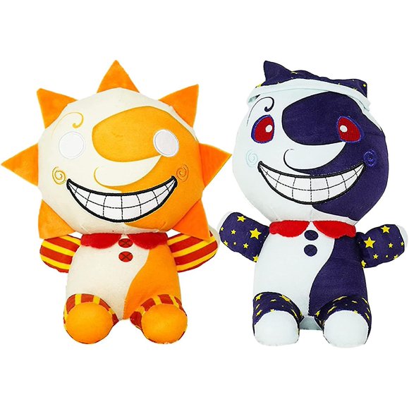 2 Pcs Sundrop Moondrop Fnaf Jouet en Peluche Clown Boss Sundrop Moondrop Jouet en Peluche 25cm