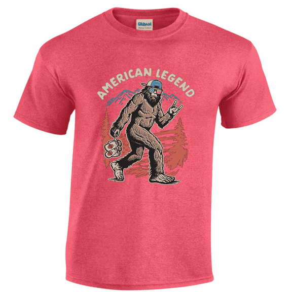 USA American Freedom Sasquatch Patriotic Beer Funny T-shirt Mens Graphic Tees Father Husband Birthday Dad Gifts