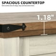 thumbnail image 5 of Dextrus Farmhouse Console Table with 2 Storage Drawers, Coffee Bar Sofa Table with Cabinet for Living Room, Walnut, 5 of 10
