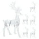 thumbnail image 1 of 6 piezas de adornos de renos transparentes para decoración de fiestas navideñas, decoraciones colgantes de bricolaje, figuras de renos de escritorio para celebraciones de Navidad e invierno, 1 of 6
