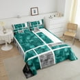 thumbnail image 4 of Erosebridal Abstract Sqare Bedding Twin Comforter Set,Gradient Rectangle Down Comforter,Geometric Plaid Bedding Sets Twin With Comforter,Ultra Soft Buffalo Bedroom Decoration,Reversible,2-Piece, 4 of 8