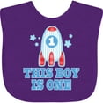 thumbnail image 3 of Inktastic 1st Birthday Boy Rocket Ship Boys Baby Bib, 3 of 4