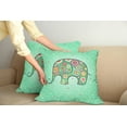 thumbnail image 2 of Ambesonne Floral Throw Pillow Cover 2 Pack, with Flowers, 18", Pale Blue Teal Red, 2 of 7