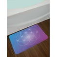 thumbnail image 2 of Sacred Geometry Bath Mat, Round Forms in Two Dimensional Space Axis Historical Artifact Image, Non-Slip Plush Mat Bathroom Kitchen Laundry Room Decor, 29.5 X 17.5 Inches, Blue and Purple, Ambesonne, 2 of 2