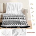 thumbnail image 5 of Boho Geometric Blanket Soft Cozy Warm Throw Blanket for Couch, Plush Fuzzy Flannel Fleece Blankets for Sofa, Abstract Art Vintage Striped Aesthetics Bed Blankets Lightweight Gifts for Women, 40"x60", 5 of 9
