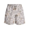 thumbnail image 5 of LpwkSSA Mens Textured Camo Shorts Adjustable Waistband Design Stretchy Fabric Relaxed Silhouette for Hiking Trips Gray L, 5 of 5
