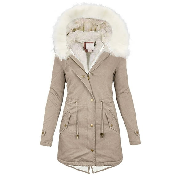 Winter Coats for Women, Women's Winter Warm Jackets Lined Thick Overcoat Hooded Puffer Down Jacket Zipper Parka Coat