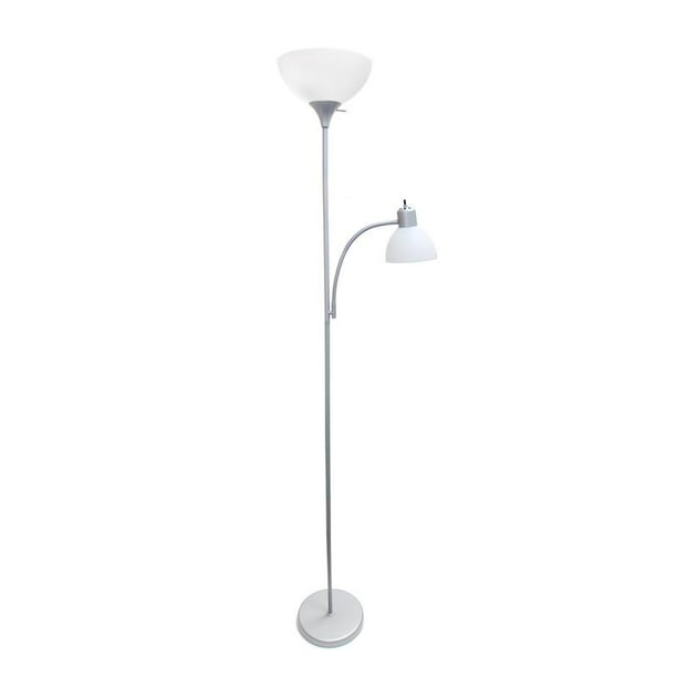Simple Designs Floor Lamp With Reading, Simple White Floor Lamp