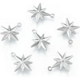 thumbnail image 2 of 1Pcs Star Pendants Metal Charms Pendant 304 Stainless Steel Pendants Stainless Steel Color, 2 of 3