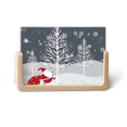 thumbnail image 1 of mas Santa Claus Snowflake Tree Photo Wooden Photo Frame Tabletop Display, 1 of 3