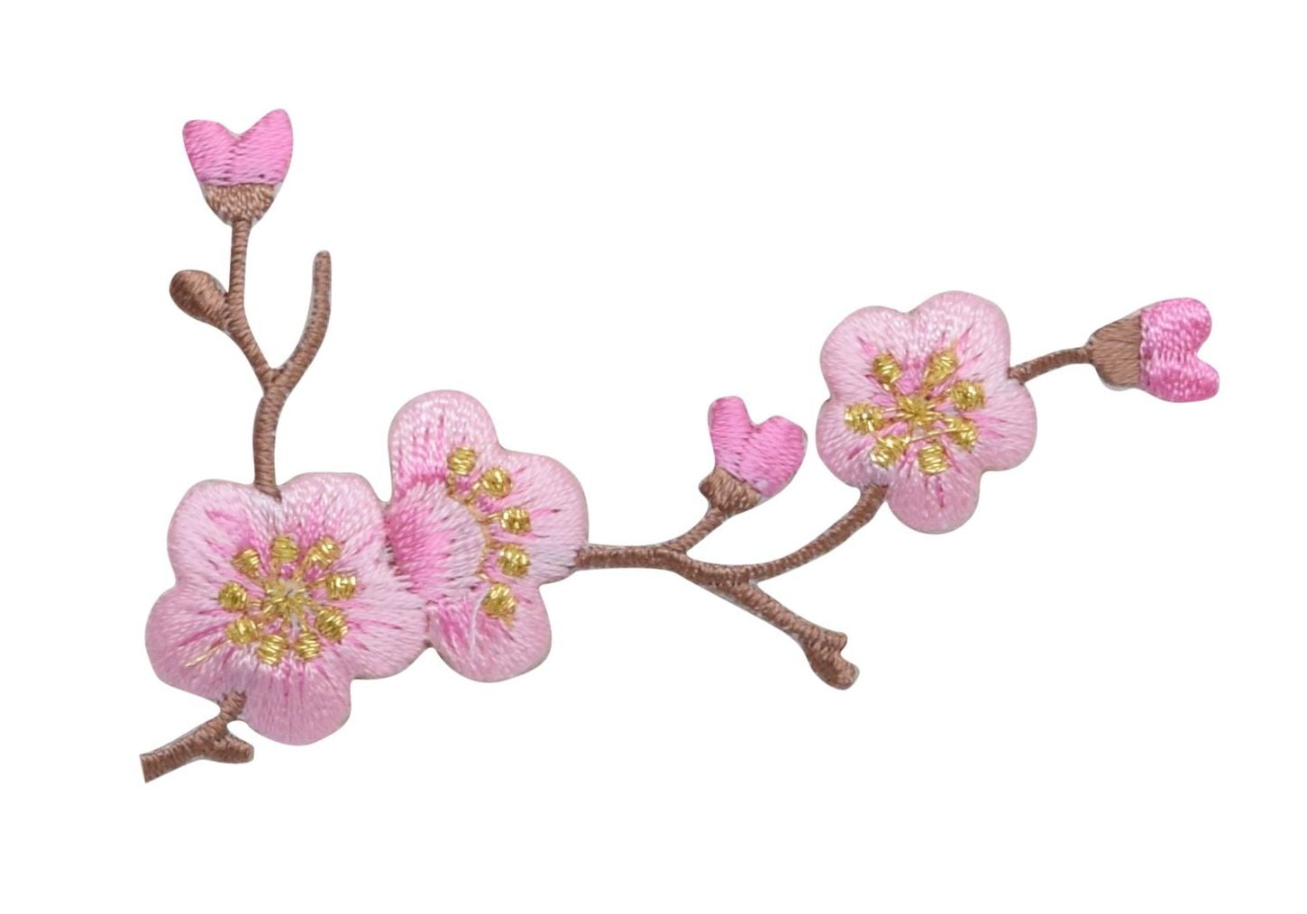 Iron on Large Cherry Blossom Branch Applique Patch