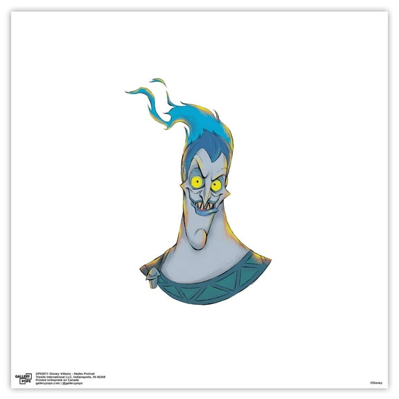 Gallery Pops Disney Villains - Hades Portrait Wall Art, Unframed Version, 12" x 12"
