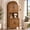 Walnut, variant on Oubayajia 75.8" Tall Arched Kitchen Pantry Storage Cabinets with Fluted Doors and Adjustable Shelves, Freestanding Cupboard for Kitchen, Dining Room and Living Room, Black