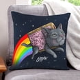 thumbnail image 1 of NYAN CAT Fundas de almohada de terciopelo con tema, regalos de funda de almohada, decoración para el hogar, cojín de lanzar, regalo de cumpleaños para fans y parejas. 50cm x 50cm., 1 of 6