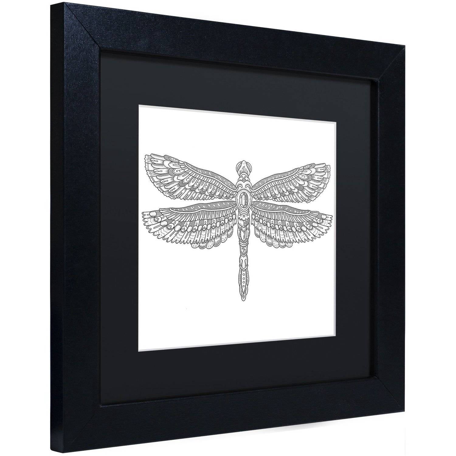 Trademark Fine Art "Spirit Animals 4" Canvas Art by Filippo Cardu, Black Matte, Black Frame