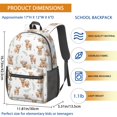 thumbnail image 3 of Highland Cow and Leaf Print 17" Waterproof Oxford School Backpacks for Teens, S-Shape Padded Straps, for School, Travel, Hiking, Camping, 3 of 5