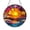 Acrylic 3.5 Inch, variant on Sunset Ocean Window Suncatcher, Faux Glass Panel with Gem Detail for Beach Homes and Gift Ideas
