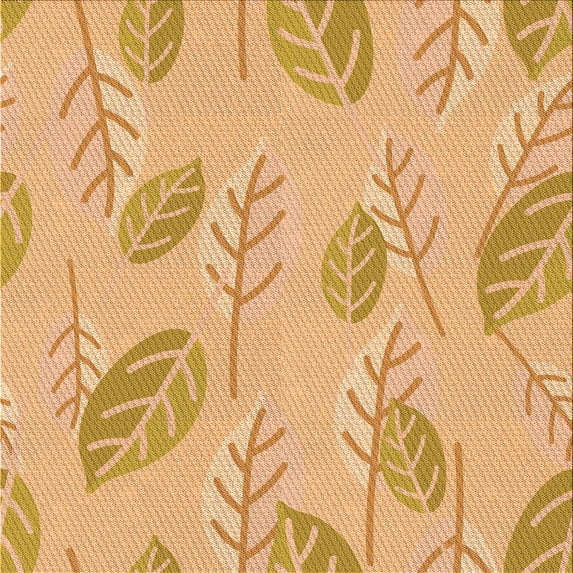 Ahgly Company Machine Washable Indoor Square Transitional Orange Area Rugs, 4' Square