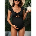 thumbnail image 3 of Charmo Retro Cut Out Maternity One-Piece Swimsuit (Women's), 3 of 7