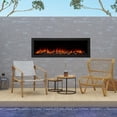thumbnail image 2 of SimpliFire Forum Outdoor Electric Fireplace for Patio 55" Wide Recessed in Wall Fireplace, 2 of 9
