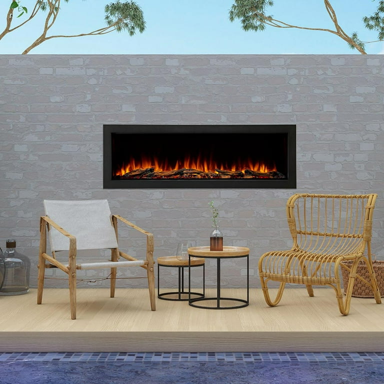 SimpliFire Forum Outdoor Electric Fireplace for Patio 55