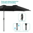 thumbnail image 4 of Sonerlic 15 x 9ft Double-Sided Patio Umbrella with Large Canopy Outdoor Table Umbrella for Garden, deck and pool,Black, 4 of 7