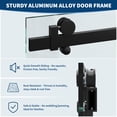 thumbnail image 5 of Garvee 44-48" W x 72" H Single Sliding Shower Door, 5/16" (8mm) Matte Black Frameless Shower Glass Door, Tempered Safety Glass with Large Smooth Rollers for Bathroom Walk-in Shower, 5 of 8