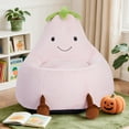 thumbnail image 2 of LIFERECORD 31" Children's Bean Bag Chair, Kids Filled Toddler Bean Bag Sofa Padded Bean Bag Chair for Boys & Girls, Cute Eggplant, Pink, 2 of 9