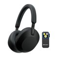 thumbnail image 1 of Auriculares supraaurales inalámbricos Sony WH-1000XM5 con cancelación de ruido (negros), paquete con, 1 of 9