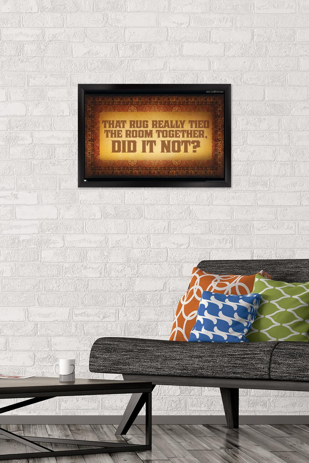 The Big Lebowski - The Rug Wall Poster, 14.725" x 22.375", Framed