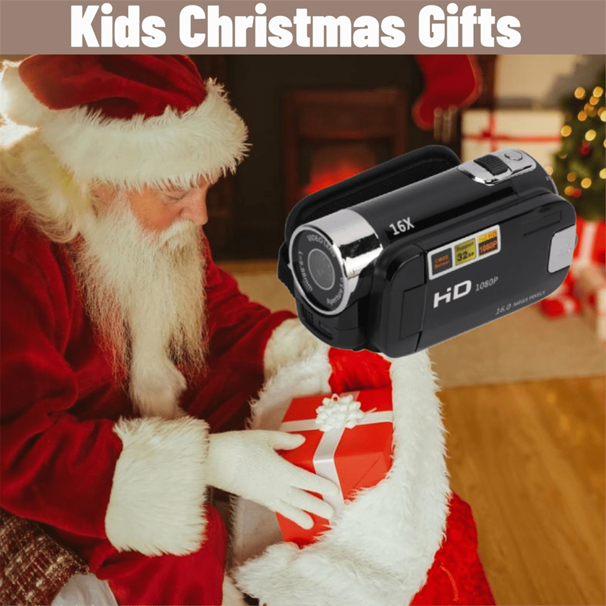 16MP Digital Camcorder 1080P Full HD DV Camcorder Digital Video Camera Degree Rotation Screen 16X Night Zoom