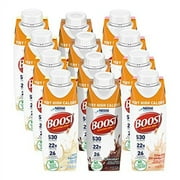 Boost Very High Calorie Nutritional Drink Variety Pack, 4 Bottles Very Vanilla, 4 Bottles Chocolate, 4 Bottles Creamy Strawberry, 8 FL OZ Bottles, 12 CT Variety Pack 8.00 Fl Oz (Pack of 12)
