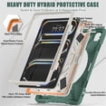thumbnail image 2 of Funda para iPad Pro 11 2025 / 2024, Silicona Anti-caída + Capa Protectora de PC con Asa, Correa para el Hombro, Funda Protectora Resistente a Golpes y Tres Pruebas para Tablet, Verde, 2 of 6