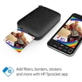 thumbnail image 2 of HP Sprocket Portable Photo Printer (2nd Edition) – Instantly print 2x3" sticky-backed photos from your phone – Noir 1AS86A, 2 of 7